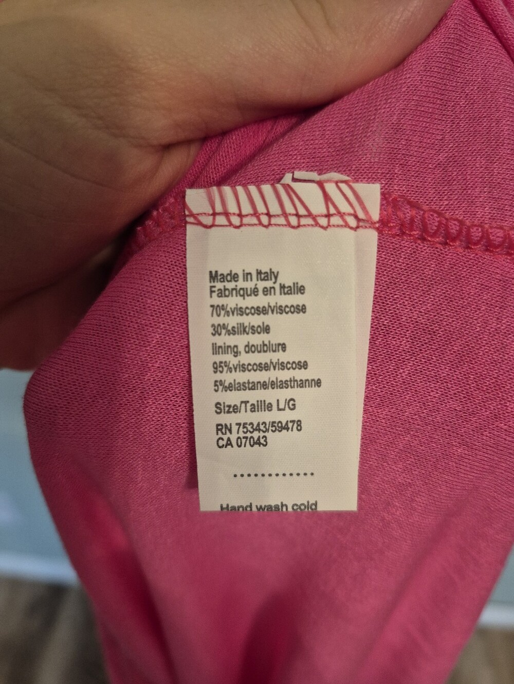 Rosemarine Women's Italian Beach Resortwear Pink Silk Blend Maxi Dress Size L - Picture 7 of 7